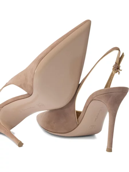 Pantofi cu toc Gianvito Rossi slingback roz