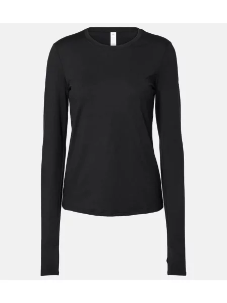 Top Alo Yoga z dżerseju czarny