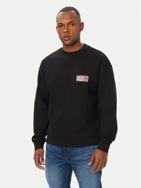 HUGO Sweater majica Durec menta / hrđavo crvena prljavo bijela crna