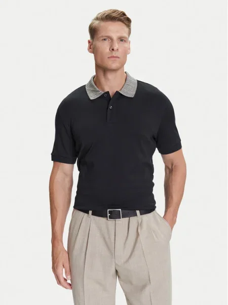 BOSS Tricou polo H-Parlay negru