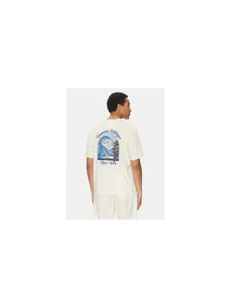 Tommy Hilfiger Póló Summer Photo Regular Fit bézs