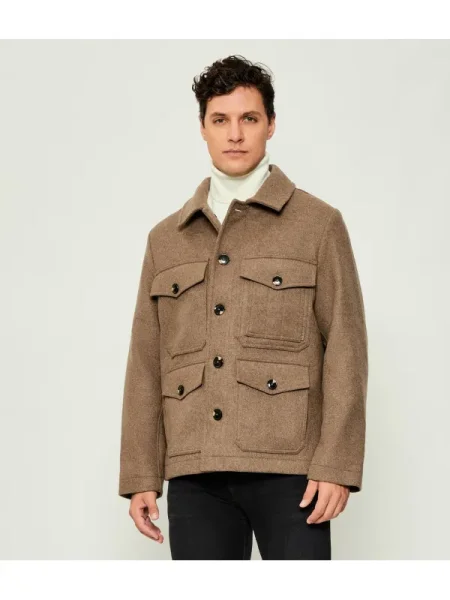 Tommy Hilfiger Geacă | regular fit cu adaos de lână maro