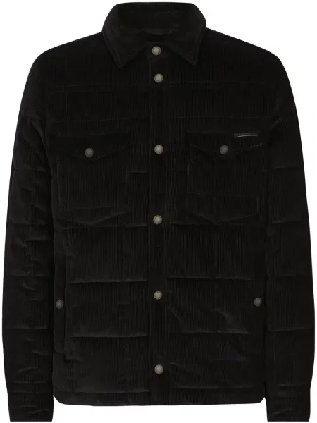Geacă Dolce & Gabbana de catifea cord negru