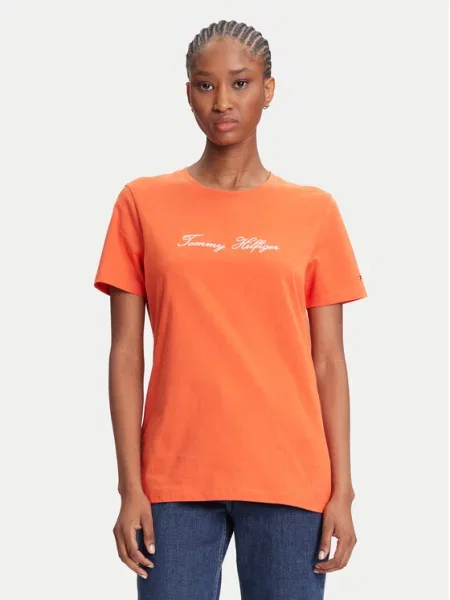 Tommy Hilfiger T-shirt Script narančasta