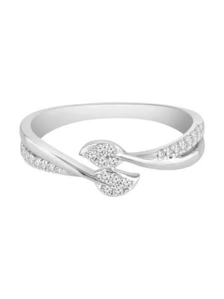 Diamant Exquis Prsten Ring aus Weißgold mit Diamant srebro