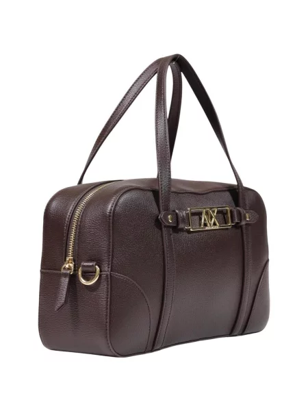 Crossbody kabelka Eax z ekologickej kože hnedá
