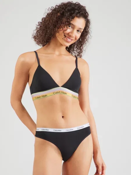 Calvin Klein Swimwear Bikini partea de sus negru
