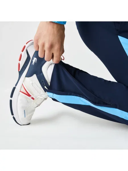 Lacoste Sport Komplet Dresowy Regular Fit Ze Stójką I Blokami Kolorów W Kolorze Niebieskim niebieski