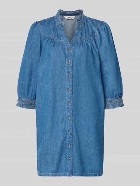 Zwiewna sukienka jeansowa z czystej Baqumwolle Model RAYA' Only niebieska