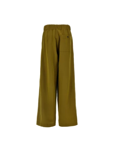 Spodnie Dries Van Noten wełniane zielone