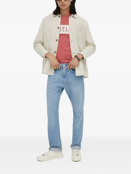 Blugi drepți Levi's® zdrențuiți negru