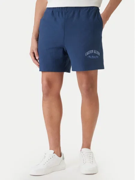 Calvin Klein Jeans Pantaloni scurți sport Collegiate Bleumarin albastru
