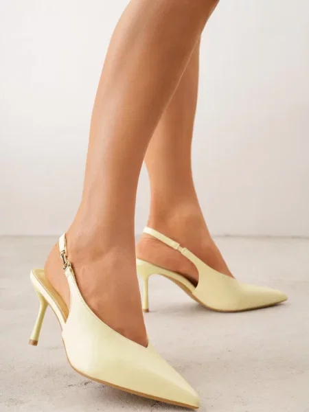 Pantofi stiletto Natonale galbeni