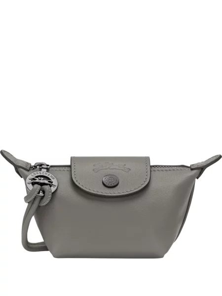 Kožni novčanik Longchamp siva