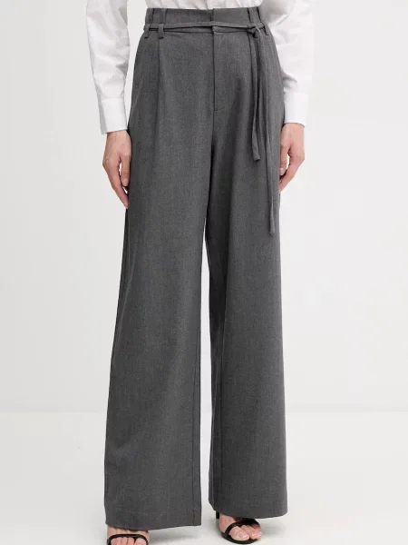 Mos Mosh pantaloni LESLIE lat high waist gri