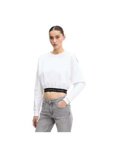Karl Lagerfeld Jeans bluza gładka biały