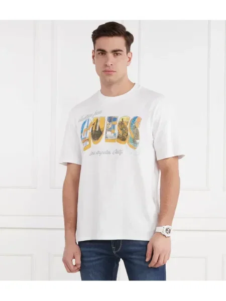 GUESS Tricou alb