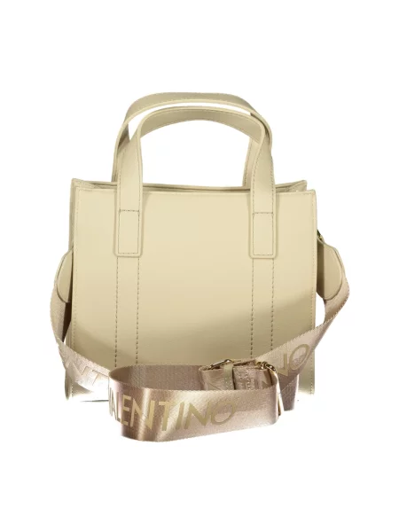 Lniana torebka Valentino Bags beżowa