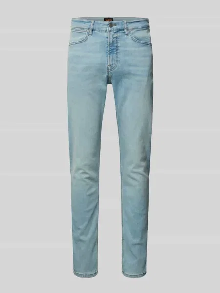Jeansy o kroju tapered fit z mieszanki bawełny model ‘ONYX’ Boss Orange niebieski
