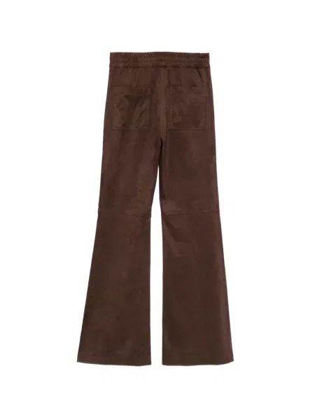 Pantaloni D.exterior evazate maro