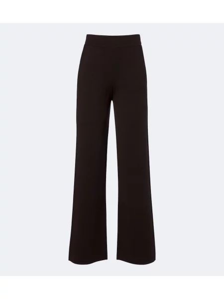 Pantaloni Max Mara de lână maro