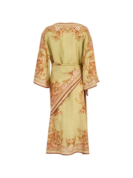 Rochie midi Zimmermann cu imagine cu model paisley verde
