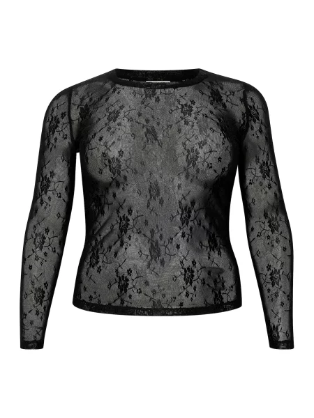 KAFFE CURVE Tričko Nikoline'' čierna