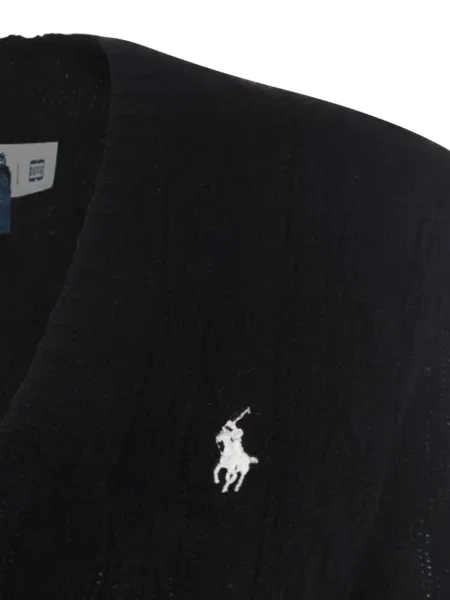 Pulover Polo Ralph Lauren cu decolteu în V negru