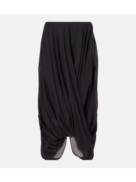 Fustă midi Toteme drapată negru