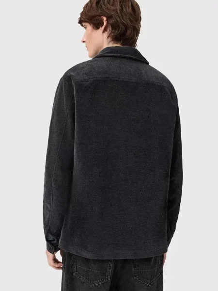 Сорочка AllSaints HAWKER regular класичний комір чорний