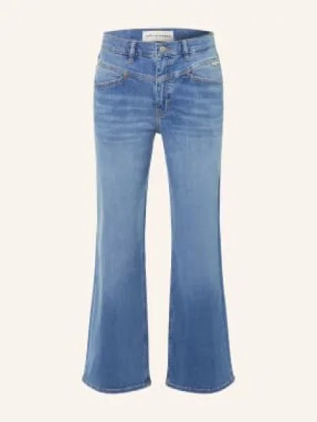 Opus Pants Široké Džíny Meni Toile mid blue modré