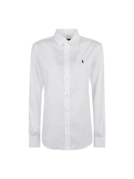 Długa koszula Polo Ralph Lauren z długim rękawem z twillu biała