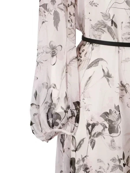 Rochie midi Max Mara cu model floral cu imagine alb