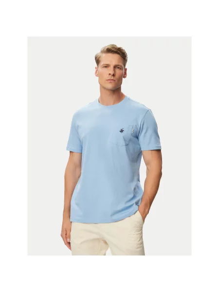 Beverly Hills Polo Club T-shirt Svijetlo Regular Fit plava