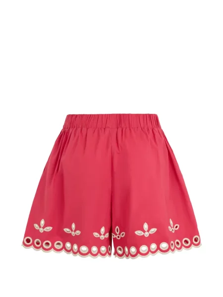 Pantaloni scurți Valentino Garavani cu broderie roz