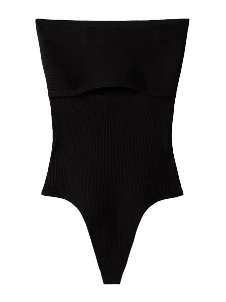 Bershka Bodi majica črna