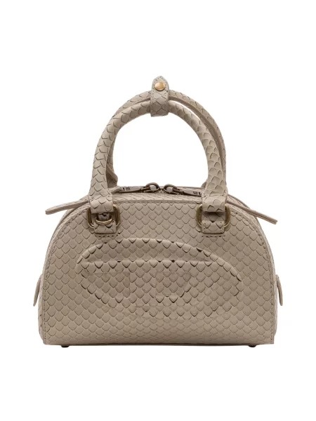 Mała mały torebka skórzana Diesel skórzana beżowa