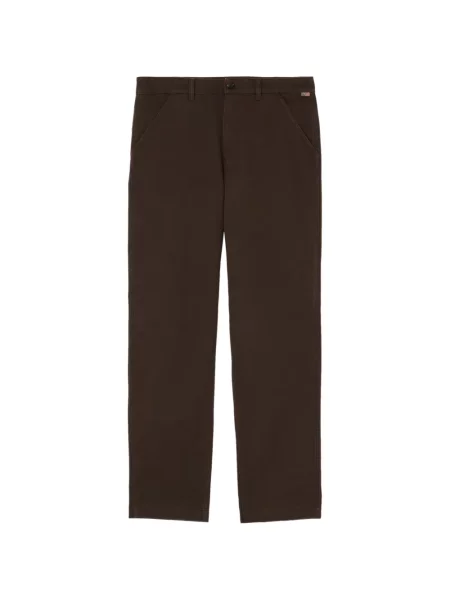 Pantaloni chino Burberry din țesătură twill maro