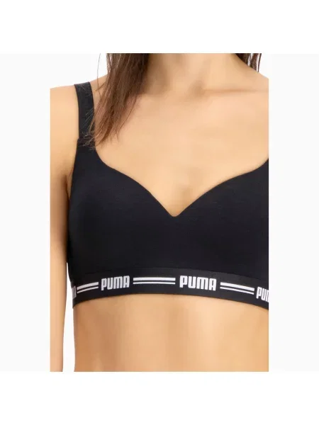 Biustonosz typu bralette z z logo Puma czarny