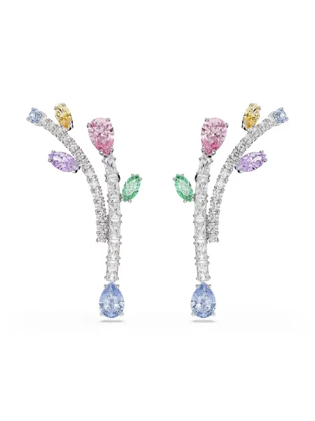 Swarovski uhani iz kovine s Swarovski kristalom Ariana Grande x Swarovski modra