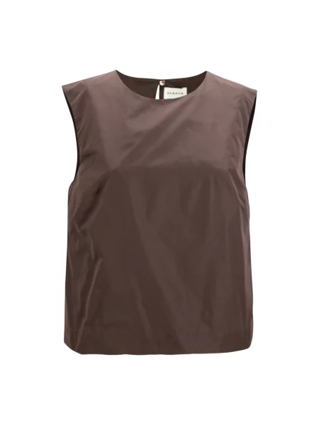 Top Parosh bez rękawów brązowy