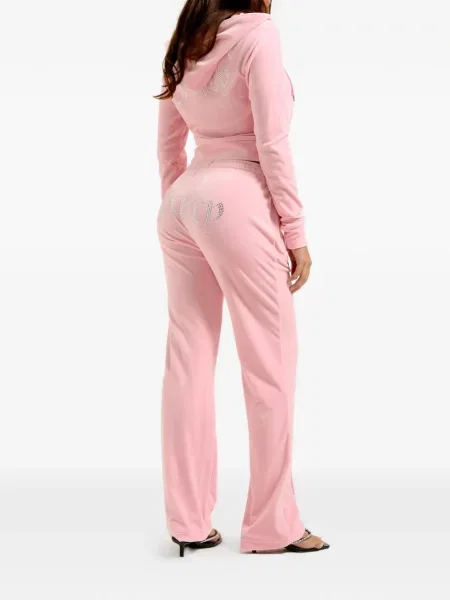 Είδος βελούδου τρέξιμο παντελόνι Juicy Couture ροζ
