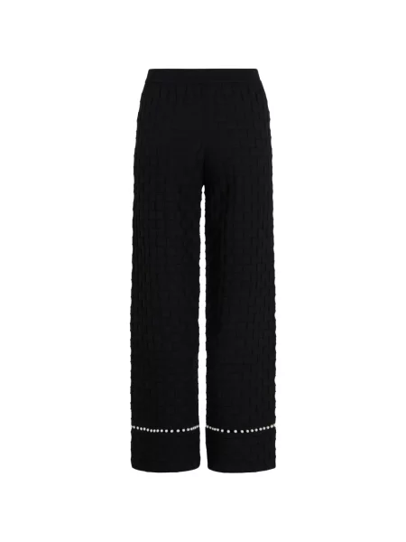 Pantaloni Karl Lagerfeld cu perle negru