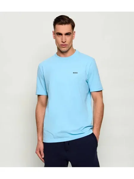 BOSS GREEN Tricou Tee | stretch albastru