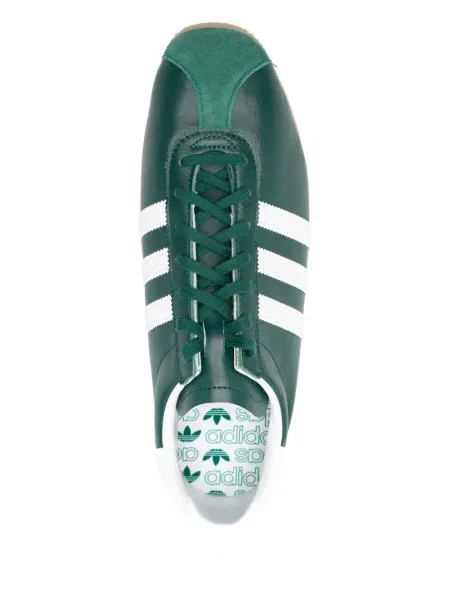Маратонки Adidas на райета с връзки с дантела зелено