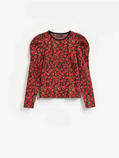 Reserved Pulover cu conținut ridicat de multicolor