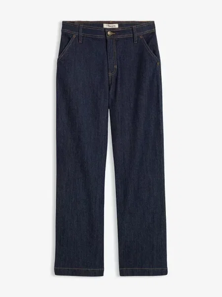 Dżinsy z szerokimi nogawkami mid waist niebieskie