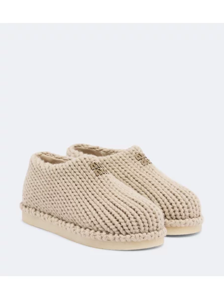 Chiloți Miu Miu tricotate slip-on bej