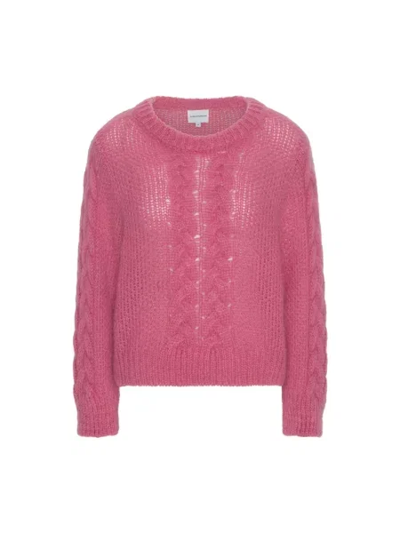 Sweter American Dreams wełniany różowy