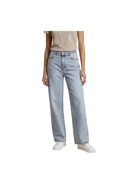 Szerokie jeansy Armani Exchange niebieskie